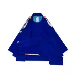 A&P BRG Comp BJJ Gi full kit in royal blue, 380GSM jacket with 10oz FEP pants, BRG embroidery, IBJJF-approved set.