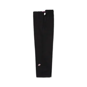 Side view of Albino & Preto POC HB Classic BJJ pants with streamlined leg, reinforced knees, and flat drawcord stability