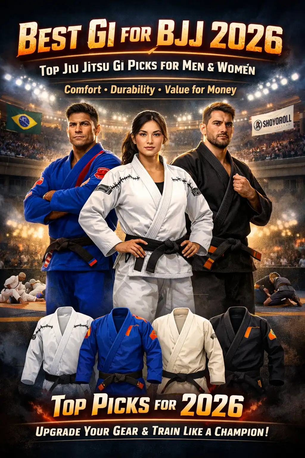 Best Gi for BJJ 2026 – Premium Jiu Jitsu Gi Choices for Men & Women with a focus on comfort, durability, and performance in a competitive environment.