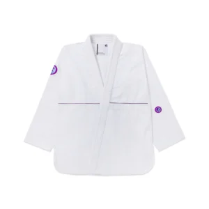 Shoyoroll Articulated Kimono Jacket Front with Shoyoroll Logo Embroidery Front view of Shoyoroll Articulated Kimono jacket with embroidered Shoyoroll logos on both sleeves