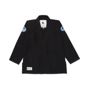 Front view of the Shoyoroll Tsuki Comp Standard Kimono jacket, featuring clean lines and subtle design details.
